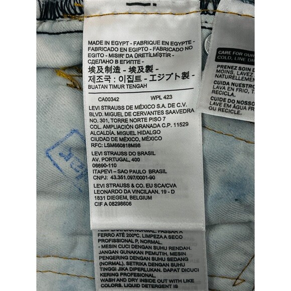 Levis 501 Button Fly Jeans Original Fit Straight Leg Mens Sz 32 X 36 Dark Wash - Picture 12 of 12